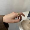 Anillo de piedra lunar de fantasía de plata S925 para mujer, anillo personalizado de doble capa irregular, ligero, de lujo, de moda, dulce y fresco, anillo para el dedo índice a la moda.