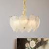 Estilo Creme Moderno Simples Espectro Completo Lustre Sala de Estar Francesa Lâmpada de Luxo Leve Design Quarto Teto Lâmpada Nova