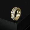 Accesorios de explosiones transfronterizas juego de cobre circonita T Escuadra T anillo de circonita anillo para amantes Europa y Estados Unidos personalidad simple anillo para hombre venta al por mayor