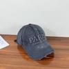 Gorra de Béisbol de Mezclilla Lavada con Agujeros para Hombres y Mujeres, Gorra con Letra para Cabeza Grande, Protector Solar, Nuevo Estilo Coreano, Cara Visible, Sombrero Pequeño