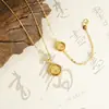 Colar Flor de Ouro de Areia Vietnamita Pulseira Anel de Verão Feminino High-End Cobre Dourado Imitação Duradouro Joia Novo Estilo Chinês