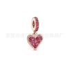 Panjia cobre blanco plata S925 chapado en oro rosa dije de hoja accesorios diy cuentas sueltas collar pulsera