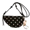 Yue Zi 2026 Otoño Temprano Nuevo Casual Simple Lunares Popular Moda Correa Ancha Versátil Viaje Diario Bolso de Hombro Cruzado