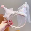 Coroa de Princesa Infantil Festa de Aniversário Adereço de Cabeça Faixa Brilhante Fofa Véu Estilo Sonhador para Meninas Acessório Diário