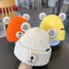Gorro de bebé otoño e invierno cálido gorro de lana bebé lindo oso niños y niñas suéter casual gorro de punto invierno