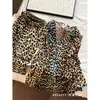[Em Estoque] Pijama Satinado de Manga Longa Estampado de Leopardo 'Pure Desire' Plus Size para Mulheres Primavera e Outono 2025 Novo Conjunto de Calça Longa Roupa de Casa