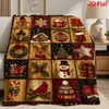 Papai Noel Elementos de Natal Múltiplos Estilos Tema de Natal Estilo Nórdico Manta de Lã Flanelada Grafite de Natal Abastecimento Exclusivo Transfronteiriço