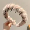 Diadema Ondulada Marrón para Mujer, Uso Diario, Antideslizante, con Dientes, para Lavarse la Cara, Accesorio para el Cabello