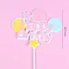 Decoración de Pastel Horneado Globo Arcoíris Vela Sol Estrella Tarjeta de Pastel Feliz Cumpleaños