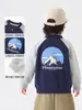 Jaqueta Baseball Europeia Masculina Estilo Primavera e Outono Roupas 2026 Novas Roupas Infantis Crianças Bebê Criança Pequena Roupas de Outono Top