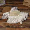 Sombrero de Paja con Lazo de Encaje Coreano para Mujer, Sombrero de Sol con Protección Solar para Sesión de Fotos en la Playa de Verano, Sombrero de Sol de Paja, Sombrero de Playa