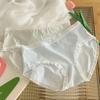 Doce Sea Salt menina cueca simples cintura média confortável cueca bainha macia cuecas de arco das mulheres