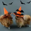 Sombrero de Bruja para Mascota de Halloween Transfronterizo Tela No Tejida Creativo Novedoso Sombrero para Perro Sombrero Decorativo de Mascota para Halloween