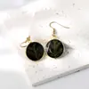 Pendientes de Acero Inoxidable con Hojas de Arce de Planta Real de Estilo Nuevo de Verano Transfronterizos Pendientes de Flor Eterna Resina de Colores Flor Real Colgantes Pequeños