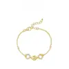 Corrente para Clavícula Flor da Fortuna Estilo Hao Yiran, Pulseira e Brincos de Luxo Leve de Alta Qualidade Estilo Yun Yi, Versátil, Simples e Exquisite