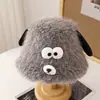 Chapéu de Pescador Feminino Outono e Inverno Novo Estilo Desenho Animado Ragdoll Moda Rosto Exposto Pequeno Chapéu de Bacia Recheado Chapéu Quente à Prova de Frio