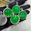 Collar de alta calidad con colgante de paloma chapado en plata y con incrustaciones de diamantes, calabaza de la fortuna de calcedonia blanca y bambú, colgante de jade de haba de las cuatro estaciones estilo chino