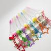 Cross-border tubo dos desenhos animados escova de cílios não-descartável tubo de ensaio escova de cílios Crystal Rod lindo pincel de cílios com tubo