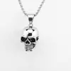 Collar especial transfronterizo de calavera de acero de titanio AliExpress estilo europeo y americano para hombre colgante de collar de calavera de acero inoxidable
