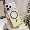Funda Magnética para Teléfono con Gradiente de Cristal de Hielo Adecuada para Apple 17Promax Personalizada 13/14 Color Transparente Fresco 15 Moderna 16
