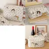 Bolsa de Maquiagem Floral Fresca Estilo Ins Transfronteiriço Conjunto de Três Peças, Bolsa de Mão em Tecido Acolchoado, Bolsa de Armazenamento de Alto Valor