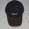 Gorra para Todas las Estaciones, Gorra de Béisbol Retro con Estampado de Leopardo y Bloques de Color de Mezclilla, Unisex, Adelgazante, Bordado de Letras