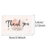 50 Hojas/Paquete Tarjeta de Agradecimiento Blanca Simple Papel Estucado Tarjeta de Presentación Embalaje de Regalo Tarjeta Decorativa Agradecimiento en Inglés