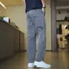 Calça Casual de Verão Fina em Lyocell Tencel Masculina Estilo Americano Solta Reta Anti-Rugas Calça Esportiva