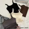 Nuevo chaleco térmico de cachemira en color básico para otoño e invierno con almohadillas en el pecho, versátil y suave, top de longitud extendida, camisola capa base