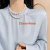 Colar de Pérolas Dupla Camada Estilo Palácio Retrô ~ Colar Choker Corrente de Clavícula Estilo Hong Kong Ins de Alta Qualidade e Versátil