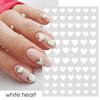 Pegatinas de manicura calientes transfronterizas ins Día de San Valentín amor letras en inglés flecha de cupido rosa pegatinas adhesivas
