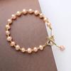 Pulsera de Perlas Barrocas de Agua Dulce Coreana Pulsera Trébol de Cuatro Hojas Moda para Mujer Diseño de Nicho Joyería con Cuentas Venta al por Mayor