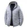 Popular Chaqueta Ligera de Plumas Transfronteriza para Hombre con Capucha Primavera, Otoño e Invierno Cuello Alto Chaqueta de Plumas para Hombre 50 Terciopelo Aliexpress