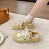 Zapatillas de Entrenamiento Alemanas de Gamuza con Suela Gruesa para Mujer, Nuevo Estilo Primavera y Otoño 2026, con Cordones Dobles de Color Sólido, Tenis Casuales Transpirables para Mujer