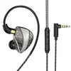 Auriculares Intraurales Qkz Hi6T Auriculares de Monitorización Auriculares con Cable y Graves Auriculares para Teléfono Móvil Correr Juegos Transmisión