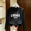 Camiseta de manga comprida para meninas para primavera e outono de 2026, estilosa camiseta básica casual de algodão puro para outono para crianças, top para bebê menina