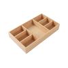 Caja de Almacenamiento Divisoria de Cajón Estilo Japonés de Bambú Extensible para Cubiertos Certificado Transfronterizo Organizador Completo Caja de Almacenamiento para Oficina Venta al por Mayor