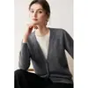 Suéter de Cashmere com Contraste de Cores e Gola V Feminino Outono Inverno Falso Duas Peças Estilo Preguiçoso Suave Suéter Pulôver Camada Interna Casaco Suéter