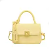 Bolso de Hombro Cruzado de Color Sólido Simple Estilo Occidental Nuevo Estilo 2024 Diseño de Nicho Moda Popular Bolso Cuadrado Pequeño Portátil Bolso de Mujer