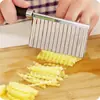 Cuchillo Ondulado para Patatas Multifuncional de Textura Profunda Engrosado Rebanador de Patatas para Uso Doméstico