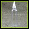 Botella cilíndrica de PET de 100 ml con tapa de boca puntiaguda marrón, botella de agua, botella de pasta de 100 ml, botella con tapa de punta secundaria