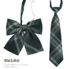 Pajarita a Cuadros Estilo Japonés JK para Niñas, Corbata de Lazo sin Nudo Estilo Escolar para Fotos de Graduación, Camisa de Uniforme Marinero para Niños