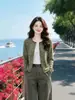 Tejido de Punto Rayado Suave de Moda Otoño 2026, Suéter Juvenil y Elegante de Manga Larga, Cárdigan Casual y Elegante