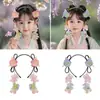 2025 Diadema Hanfu para Niños Nuevos de Jardín de Infancia Estilo Antiguo Diadema Trenzada con Borla Estilo Niña