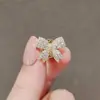 Broche Feminino Elegante com Laço Simples da Coreia do Sul, Fivela Antirreflexo, Alfinete Fixo para Roupas, Suéter, Terno, Pin de Fivela, Joia