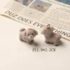 Dibujo Animado Lindo y Lindo Mini Perrito Amarillo Afelpado Llavero Hecho a Mano DIY Cadena para Bolso Teléfono Móvil Colgante Accesorios