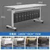 Mesa de conferencias plegable móvil de empalme mesa larga multifuncional con ruedas escritorio de oficina mesa de entrenamiento y combinación de sillas mesa de entrenamiento