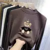 Y2550# outono e inverno veludo alemão interno suéter de menina base infantil para crianças médias e grandes manga longa quente casaco tendência