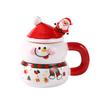 Dropshipping Caneca Cerâmica Criativa de Presente de Natal com Tampa e Colher Caneca de Grande Capacidade Caneca de Natal Desenhada Presente
