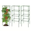 Suporte de Flores com Tubo de Aço Revestido de Plástico Haste de Suporte para Plantas Trepadeiras Vaso de Flores Clematite Pitaya Tomate Estrutura de Suporte Fixo